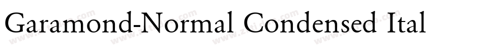 Garamond-Normal Condensed Italic字体转换